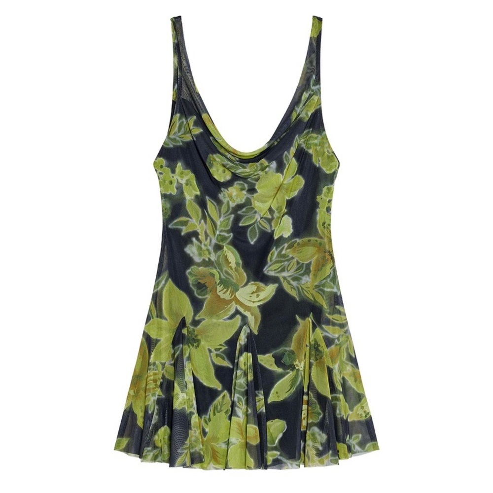 Zara Black and Yellow Mini Dress
